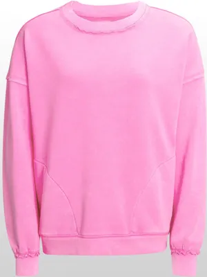 Free People FP Movement Metti Crewneck Sweatshirt Pink Oversized XS thumbnail 1