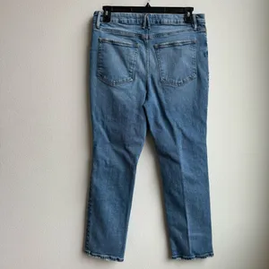 Good American Good Classic High Rise Medium Wash Distressed Jeans Size 14 / 32 thumbnail 5