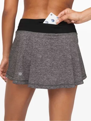 Lululemon Pace Rival Skirt Tall 15" Heather Lux Multi Black W8A82T size 12 thumbnail 1