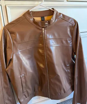 SheIn Brown Leather Jacket thumbnail 1