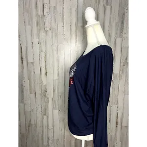 Harley-Davidson Women's Long Sleeve Graphic‎ T-Shirt Blue Size Large Casual thumbnail 5