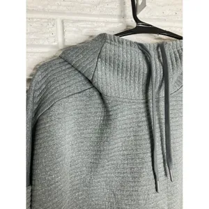 Nike Dri-FIT‎ Hoodie Womens Large Gray Excellent Textured Swoosh Pullover thumbnail 2