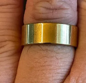 8mm gold stainless steel engagement ring size 8 thumbnail 10