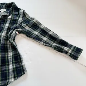 LL Bean Scotch Plaid Flannel Cotton Button Up Shirt Slightly Fitted SMALL PETITE thumbnail 7