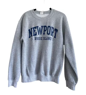 Gildan Newport Rhode Island Grey Pullover Crewneck Size Small thumbnail 1