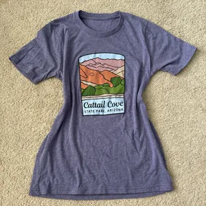 Graphic Cattail Cove State Park Arizona Tee - Purple thumbnail 1