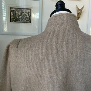 Vintage 80s Karen Peters Beige Wool Cashmere Peacoat USA L thumbnail 7