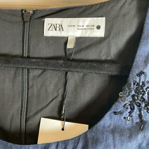 Zara Woman’s Navy Dress Sequin Detail size Medium thumbnail 6