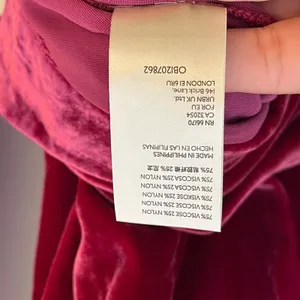 NEW Anthropologie Women's Size XS Melody Velvet‎ Tunic Dress Raspberry Pink Red thumbnail 10
