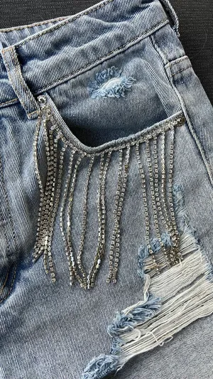 Adika Rhinestone Shorts thumbnail 3