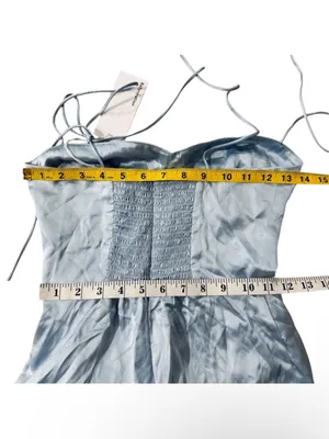 Reformation Elegant Blue silk Dress NEW thumbnail 8