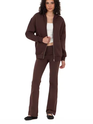 Forever 21 Sequin Star Brown Hooded Jacket and Pants Set thumbnail 6
