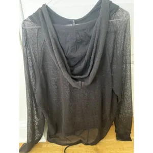 Black messh Love and hope hoodie (M) thumbnail 3