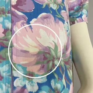 Vintage Handmade Housedress Floral Dress Purple Blue‎ Zip-Front Stand-Up Collar thumbnail 7