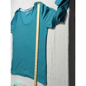 Joe Boxer Women's Pajama Set XL Teal Long Sleeve Top Mint Green Cat Fleece Pants thumbnail 8
