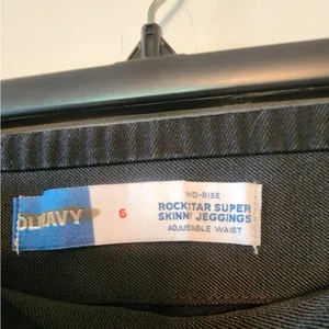 Old navy Rockstar super skinny mid rise black jeggings size 6 thumbnail 3