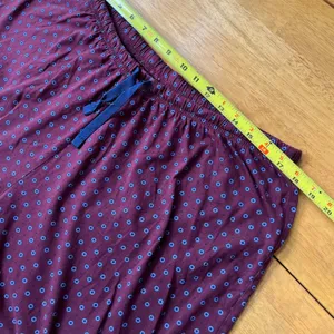 Foulard Classic Drawstring Pajamas Pants Burgundy, Size XL thumbnail 5