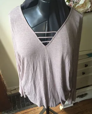 American Eagle soft and sexy striped long sleeve tee thumbnail 1