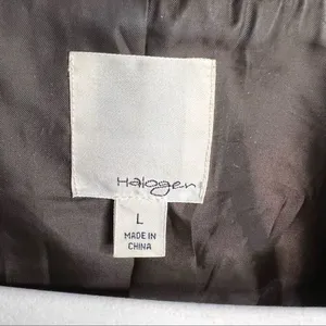 Halogen Herringbone Wool Blend Cape Coat Womens L Brown Plaid Academia Poncho thumbnail 8