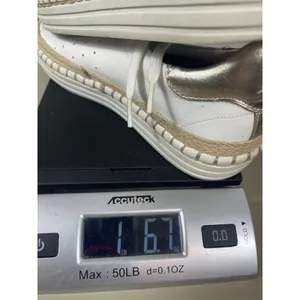 Sam Edelman Kavi Leather Espadrille Platform Sneakers White Lace Up 7M thumbnail 9