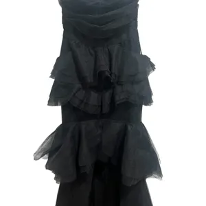 NEW NWT Michael Costello X Revolve Alai Strapless Tulle Maxi Gown In Black thumbnail 6