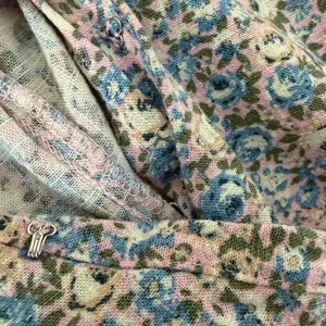 Revolve ASTR the Label Flutter Sleeve Pink and Blue Floral Wrap Blouse women’s medium thumbnail 12