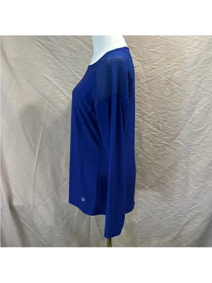 VOGO Athletica Royal Blue Long-Sleeve Performance Tee thumbnail 4