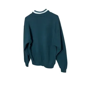 Vintage Morning Sun Forest‎ Green Crewneck Sweatshirt Mouse Leaf Print M thumbnail 7