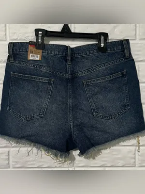 Lincoln Outfitters High Rise Jean Shorts Women’s 14 Medium Wash Denim 2.5” thumbnail 2