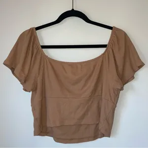 American Eagle Outfitters Brown Ribbed Top thumbnail 4