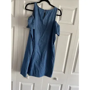 Joe's Jeans Collection Cold Shoulder Denim Shift Dress Womens Size S Blue Cotton thumbnail 5