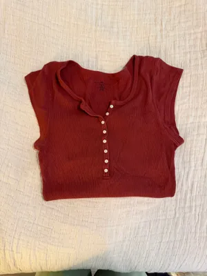 Brandy Melville Top Button-Up thumbnail 3