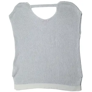 Lilly Pulitzer Silver Gilly Metallic Knit Dolman Sweater Top‎ Open Back 24423 M thumbnail 2