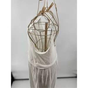 Zara W&B Collection Sleeveless Long Dress Size Medium White thumbnail 10