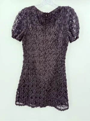 Lulus NWT Women's Black Floral Crochet Lace Cocktail Dress Size Small thumbnail 2
