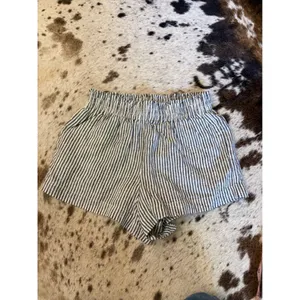 Reformation Mila Linen Short Size XS Striped In Vineyard thumbnail 2