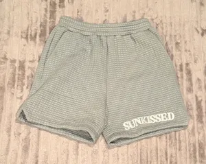Sunkissed Coconut‎ Mint Green Waffle Knit "Sunkissed" Shorts Size Medium thumbnail 1