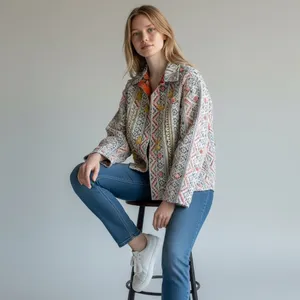 ANTHROPOLOGIE Verb Kellianne Bohemian Rug Tasseled Shirt Jacket Size L NEW thumbnail 15