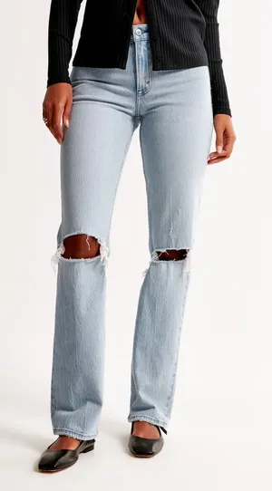 Abercrombie & Fitch Mid Rise 90s Straight Jeans thumbnail 1