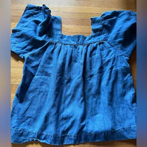 Loft Pinafore-style Linen Blend Top, Size Small thumbnail 4