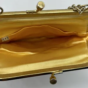 Vintage Gorgeous Dazzling Gold Edwardian Evening Clutch Wristlet Purse Bag 🌺🌺 thumbnail 3