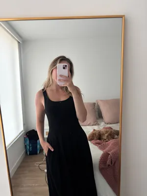 Black midi dress thumbnail 2
