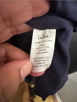 Lulus A Day In Paris Navy Blue Puff Sleeve Babydoll Dress L Cottagecore Cotton thumbnail 3