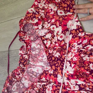 Free People Sweet‎ Memories blouse fruit punch combo boho floral ruffle size s thumbnail 12
