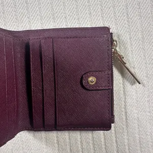 Kate Spade New York Purple Zip Around Wallet Small Card Holder thumbnail 13