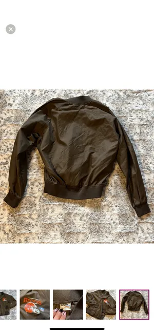 National Football League Vintage 80s Cleveland Browns Football lightweight sports jacket. thumbnail 4