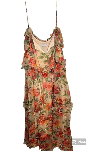 Women’s Fate Floral Tiered ruffles sleeveless maxi dress wedding brunch thumbnail 1