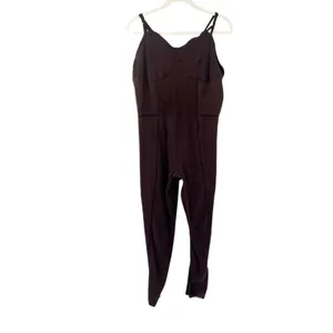 Nike Womens Yoga Luxe Dri-FIT Corset Balletcore Bodysuit Jumpsuit Size XXL Brown thumbnail 4