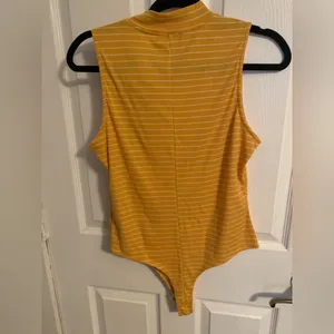 Yellow & White Bodysuit Size L thumbnail 2