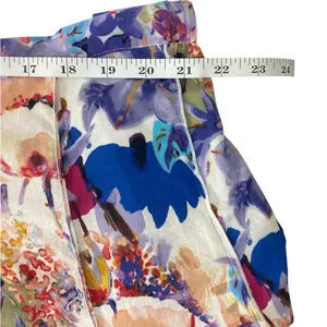 Coldwater Creek Women’s 2XL Floral Pleated Multicolor Cotton Blend Midi Skirt thumbnail 12